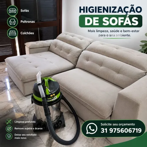 Higienização de Sofás e Estofados