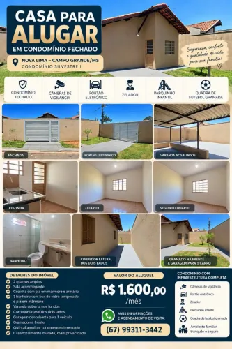 Alugo casa em condomínio fechado