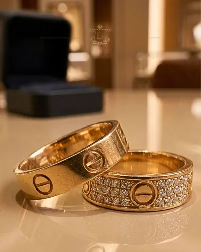 Alianças Love Diamond em Ouro 18K 750