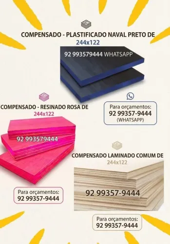 Vende Compensado novo Tamanho 244x122