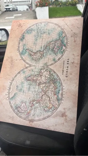 Quadro novo mapa do mundo