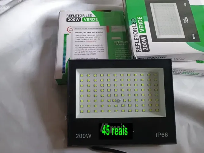 refletor de led verde 200w grande