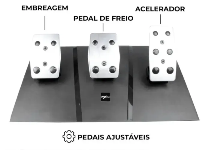 Joystick Volante Vibração Simulador Racing Câmbio Embreagem