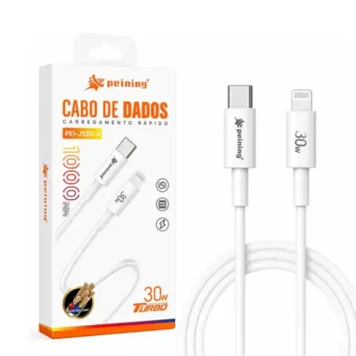 Cabo Turbo USB-C para Lightning 30W 1M PEI-J132-4 - Peining