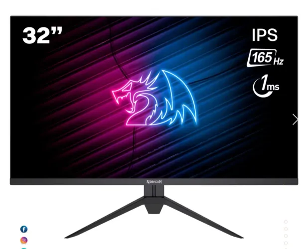 Monitor lacrado 'Gamer Redragon Ombra 32? Quad HD IPS 165hz GMQ3222SUC'