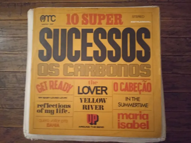 DISCO DE VINIL 10 SUPER SUCESSOS OS CARBONOS