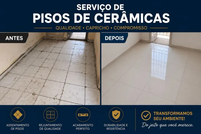 Colocação de piso cerâmicos com qualidade 