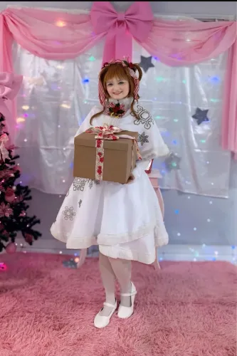 Traje cosplay Sakura Kinomoto versão Natal - cosplay completo - Cardcaptor Sakura