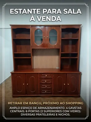 Estante 2 metros c/ 6 portas, 4 gavetas e prateleiras (Bangu, próximo ao shop