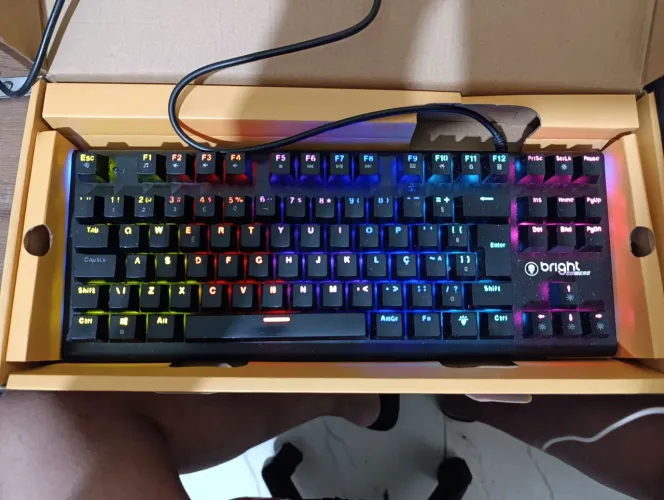 Teclado Mecânico switch azul