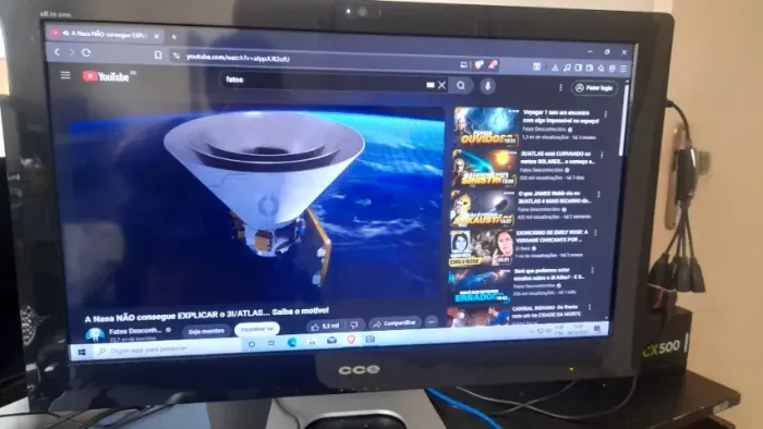 Computador All-In-One CCE Solo A45 Dual Core 2GB/SEMHD/VGA/HDMI/WIFI+FONTE LED 24?.