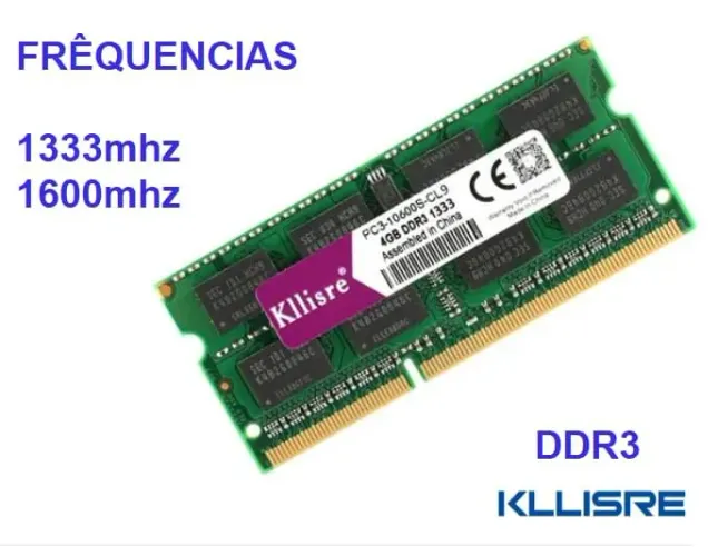 Memória Ram DDR3 4gb 1333 1600 para notebook Novo