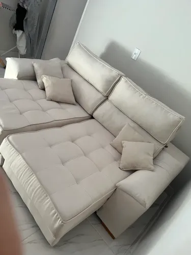Sofá retrátil e inclinável 3 lugares MOBLY