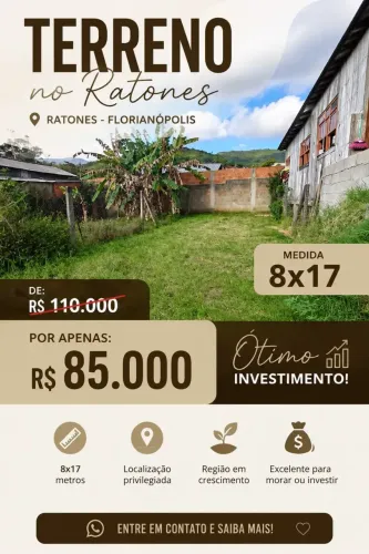 Imóvel para venda tem 136 metros quadrados em Ratones - Florianópolis - SC