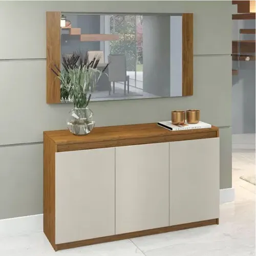 Buffet Germani c Espelho Imbuia.Off White Até 12x