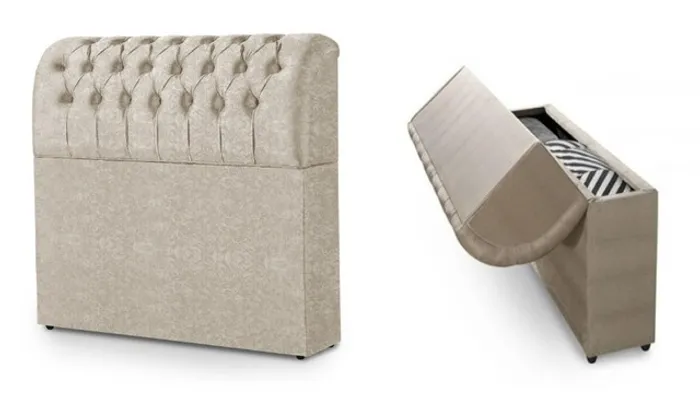Cabeceira Casal Bau Comodino Suede Choco Até 12x