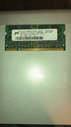 Memória Crucial/Mícron DDR2 1GB 2Rx8 PC2-5300S-555 667mhz