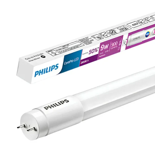  Lâmpada led tubo branca 60 cm  9 watts com os conectores