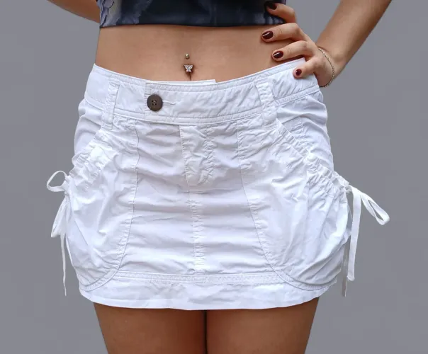 Mini Saia branca feminina Salinas