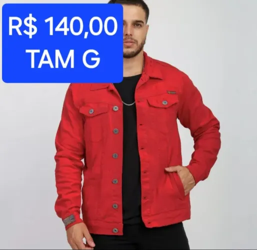 Jaqueta Jeans de Várias Cores - Tamanho G