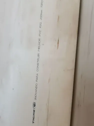 Cano PVC Tigre 200mm barra 6 metros 