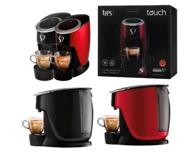 Lacrado Cafeteira Expresso Touch Automática Multibebidas 1250w 220v - Três Corações