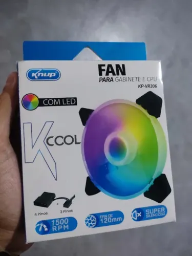 FAN para Gabinete e CPU com LED RGB - KP-VR306 - KNUP