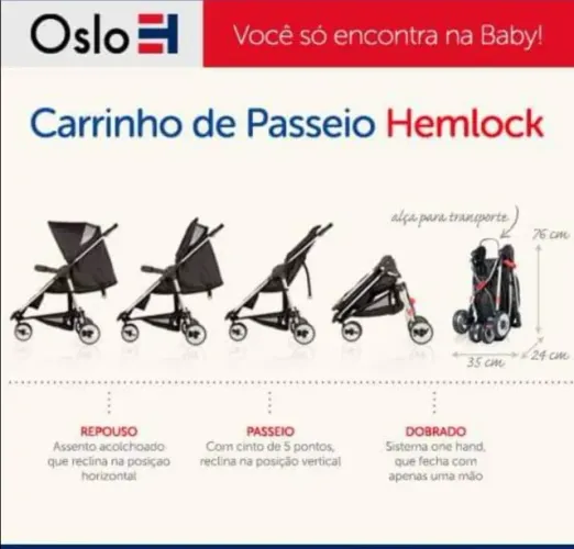 Carrinho de passeio marca Oslo