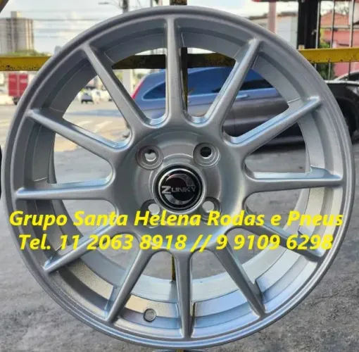 Jogo De Roda Esportivo Aro 15 Zunk 4x100 VW Gol Fiat Argo GM Celta Renault Honda Civic