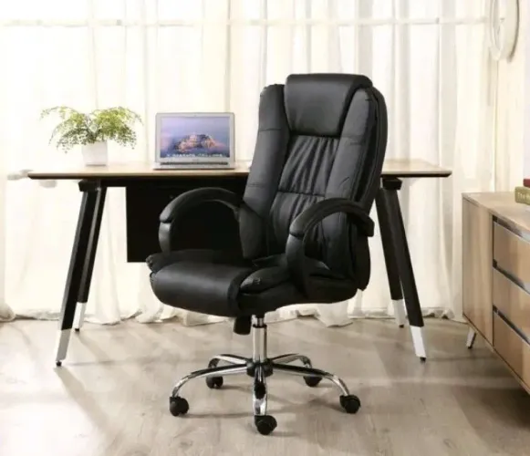 Cadeira giratoria presidente em corino