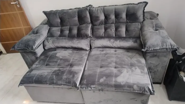 Sofá Charme 2m veludo direto da fábrica 