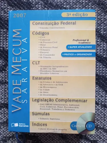 Vade Mecum Saraiva 3ª edição 2007 - Direito