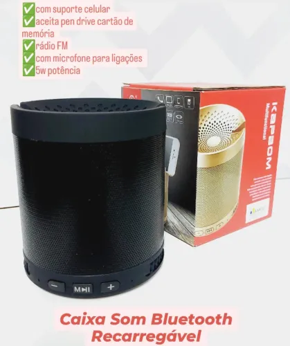 Caixa Som Bluetooth Recarregável 5w Potência Nova!
