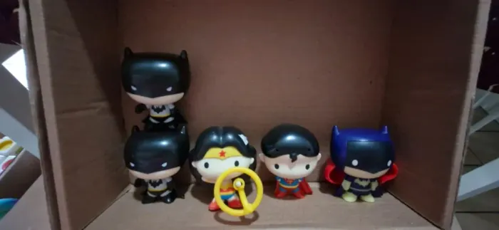 Bonecos super herois cabecudinhos brinde burgerking