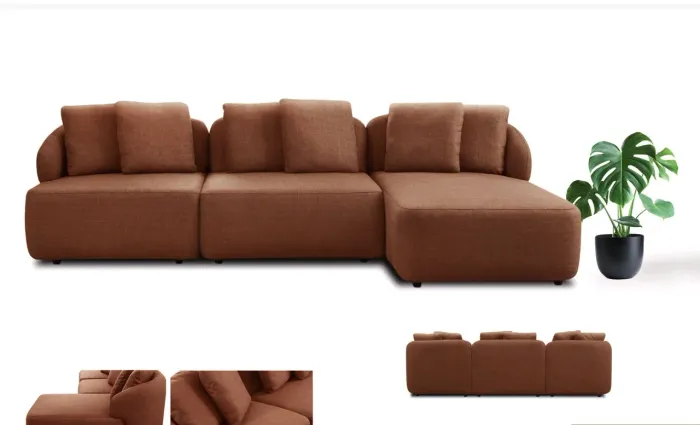 Sofá Modular Chaise Longue modelo orgânico