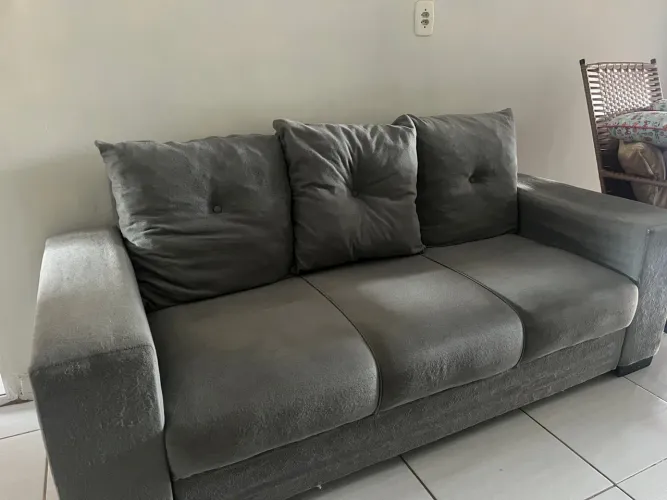 Sofá 3 lugares cinza