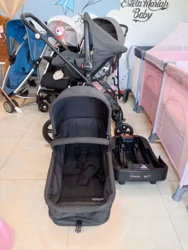 Kit Moisés carrinho,bebê conforto e base (aceito cartão 