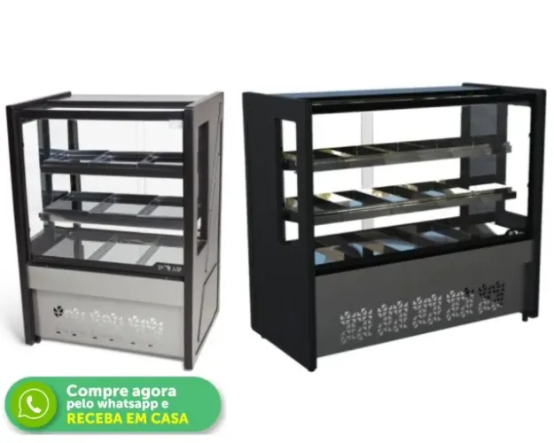 Balcão Estufa 0,8/1,25M Preto Polar Novo