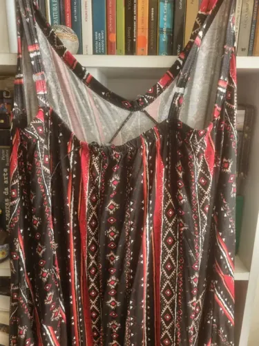 Vestido em malha estampada 