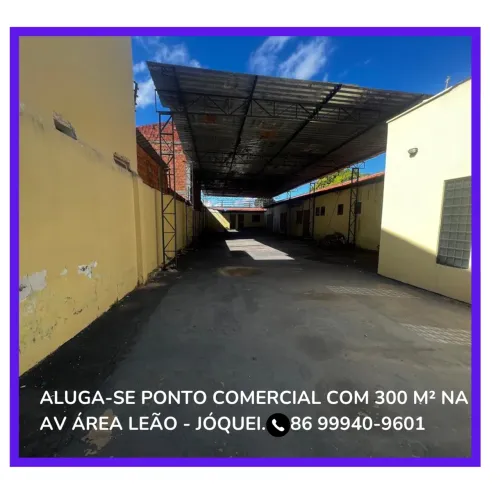 Alugo ponto comercial no Bairro Jóquei zona leste de Teresina, com 300 metros quadrados.