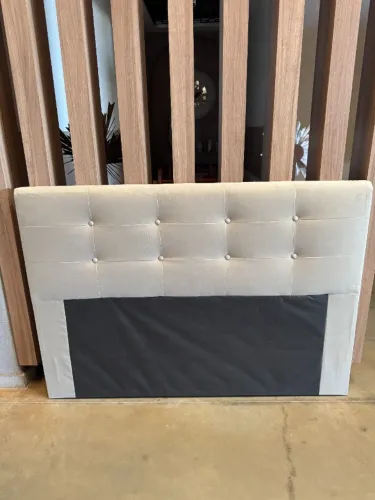 Cabeceira Cama Queen Bege