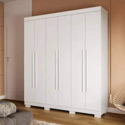 Guarda-Roupa 6 Portas Paolla ,1,80 cm Pronta Entrega