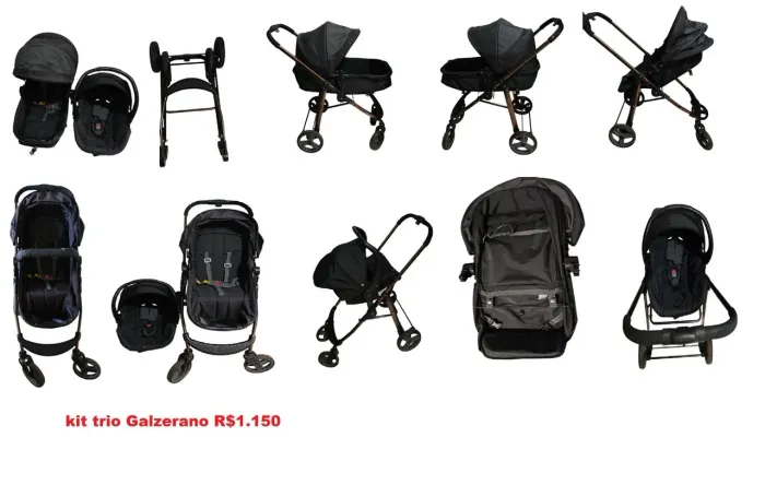 Kit carrinho , Moisés e bebe conforto 