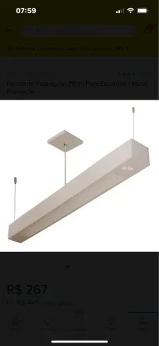 Luminaria reta slim