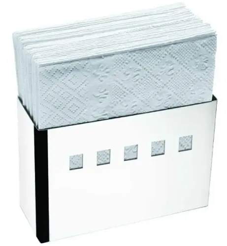 Porta Guardanapo Quadrado Inox 6 Unidades- Mak-Inox 