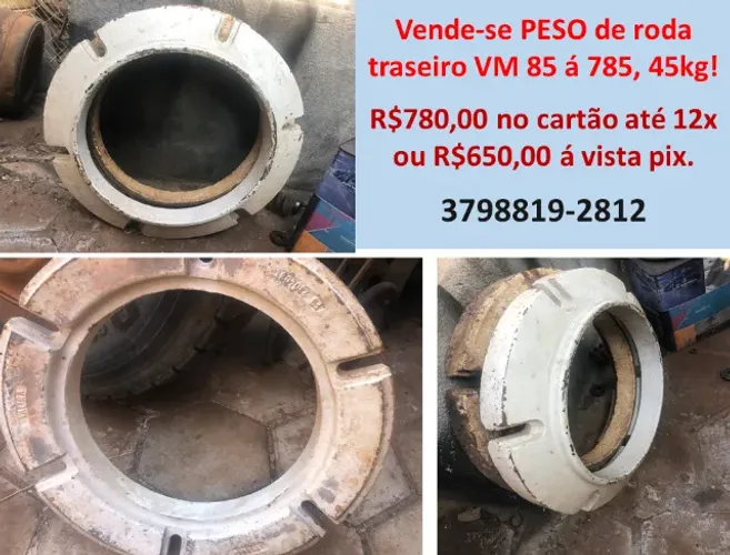 Peso de roda traseiro 45kg