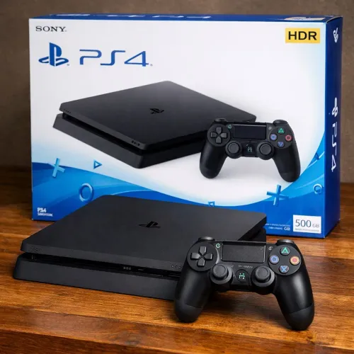 PS4 SLIM  + CONTROLE ORIGINAL