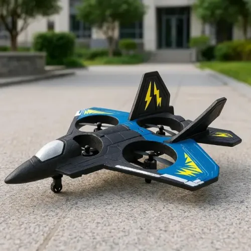 Avião Drone Combat Aircraft 2.4ghz 4 Motores Preto
