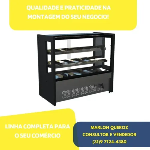 Balcão Estufa 1,25M Preto Polar 