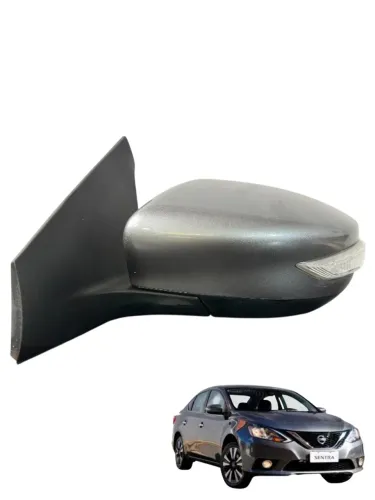 Retrovisor original Nissan Sentra 2018 completo lado esquerdo Seminovo